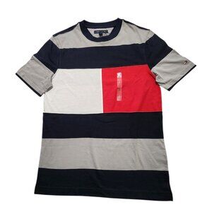 Tommy Hilfiger Men's Colorblock T-Shirt Short‎ Sleeve 100% Cotton Size Small